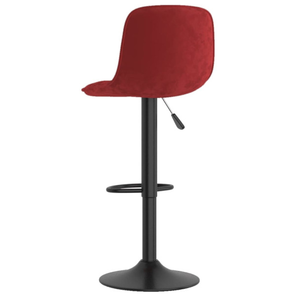 Bancos de bar 2 pcs veludo vermelho tinto M 5