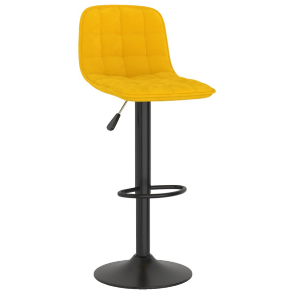 Bancos de bar 2 pcs veludo amarelo M 2