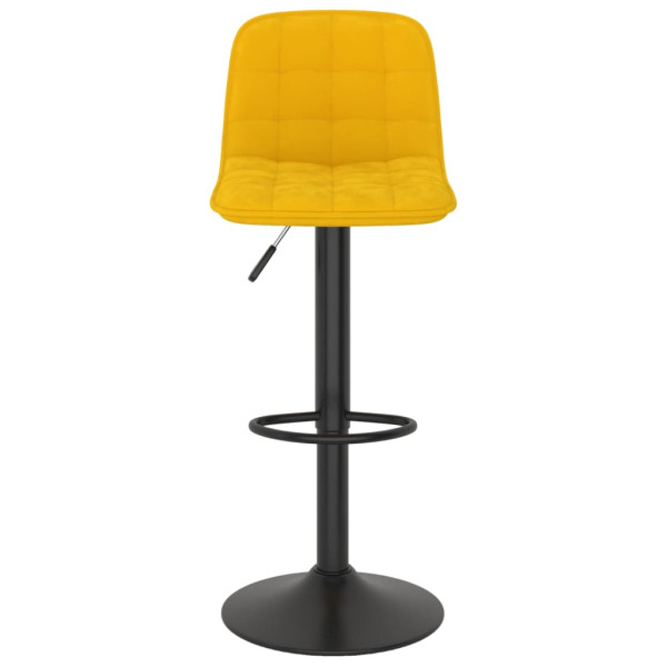 Bancos de bar 2 pcs veludo amarelo M 3