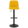 Bancos de bar 2 pcs veludo amarelo 3