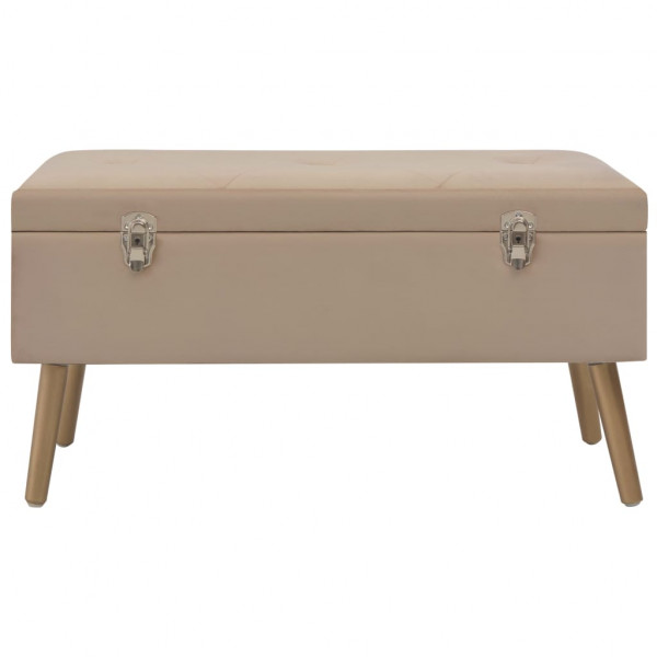 Banco con compartimento de terciopelo beige 80 cm M 2