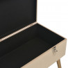 Banco con compartimento de terciopelo beige 80 cm 5