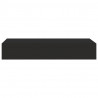 Estantes de pared con cajón 2 uds MDF negro 60x23.5x10 cm 5