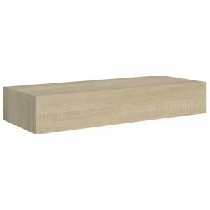 Prateleira de parede com gaveta MDF 60x23.5x10 cm cor carvalho H