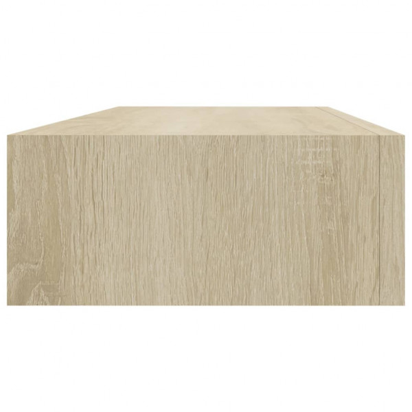 Estante con cajón de pared MDF roble 60x23.5x10 cm M 5