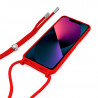 Carcasa COOL para iPhone 13 mini Cordón Liso Rojo 2