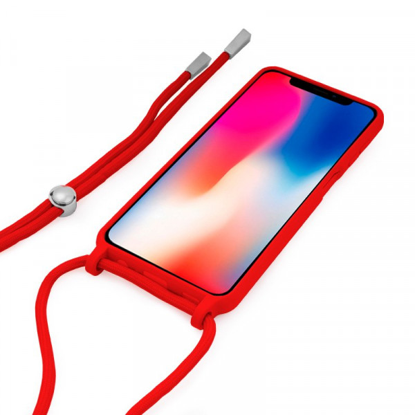 Carcaça COOL para iPhone X / iPhone XS Cord vermelho M 2