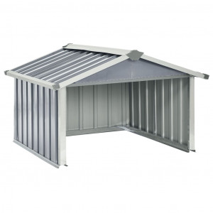 Cobertizo para cortacésped acero galvanizado gris 92x97x63 cm H