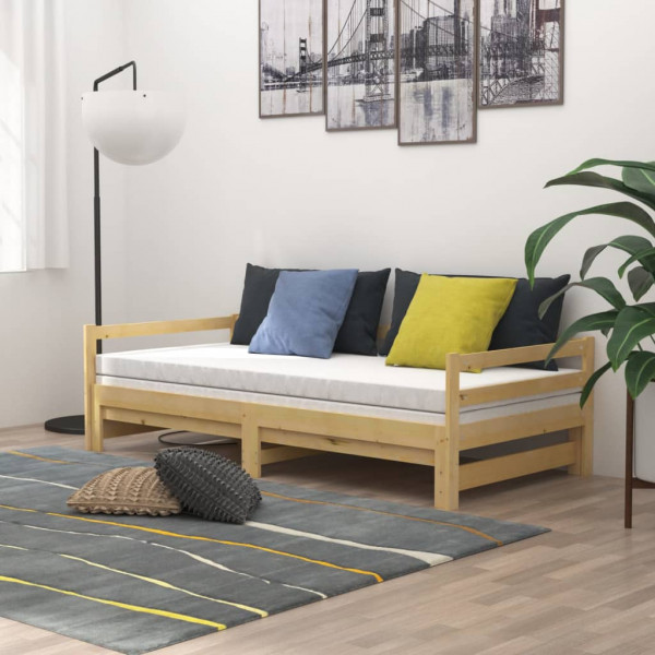 Sofá cama extraíble madera maciza de pino 2x(90x200) cm M 5