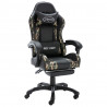 Silla gaming con reposapiés cuero sintético negro y camuflaje 1
