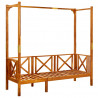 Banco de jardín con toldo madera maciza de acacia 4
