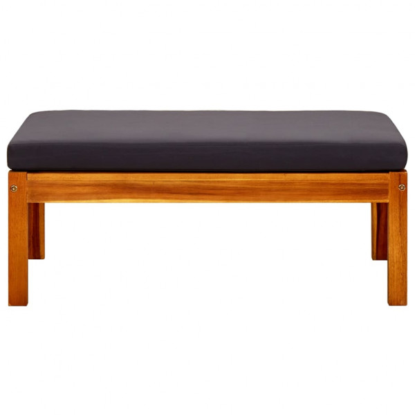 Reposapiés de jardín 2 unidades madera maciza de acacia M 3