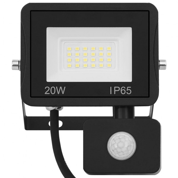 Foco LED con sensor 20 W blanco cálido M 4