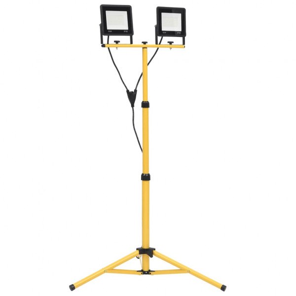Foco LED con trípode 2x50 W blanco frío D