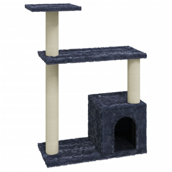 Árvore p/ gatos c/ postes arranhadores sisal 70 cm cinza-escuro M 2