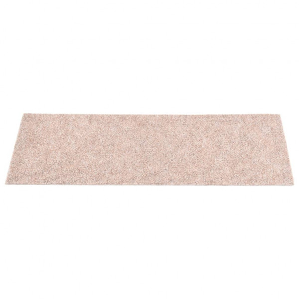Alfombrilla autoadhesiva escalera 15 uds marrón claro 60x25 cm M 3