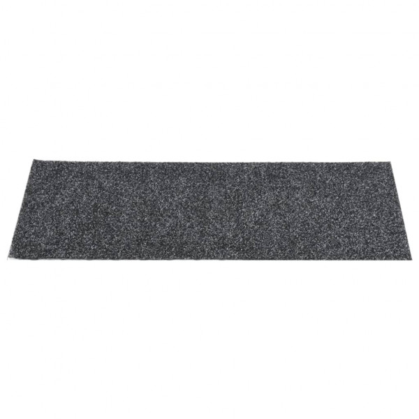 Alfombrilla autoadhesiva escalera 15 uds gris 60x25 cm M 3