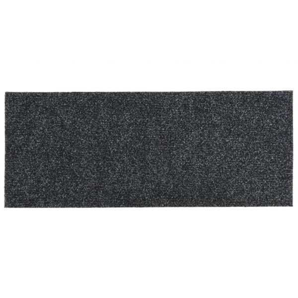 Tapetes de escada autoadesivos 15 peças 60x25 cm cinza retangulares M 4