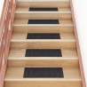 Alfombrilla autoadhesiva escalera 15 uds negro 60x25 cm 1