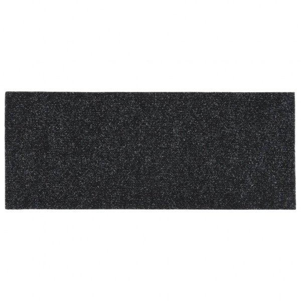 Alfombrilla autoadhesiva escalera 15 uds negro 60x25 cm M 4