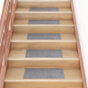 Alfombrilla autoadhesiva escalera 15 uds gris claro 60x25 cm 1