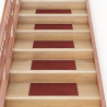 Alfombrilla autoadhesiva escalera 15 uds rojo 60x25 cm 1