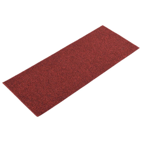 Tapetes de escada autoadesivos 15 peças 60x25 cm vermelho bordô retangular M 2