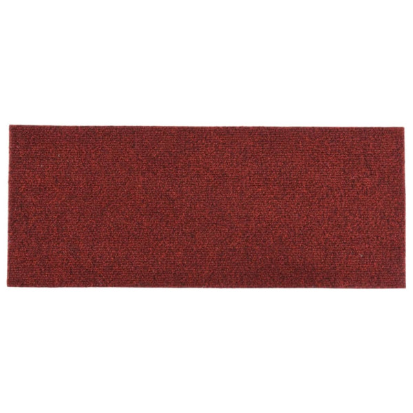 Tapetes de escada autoadesivos 15 peças 60x25 cm vermelho bordô retangular M 4