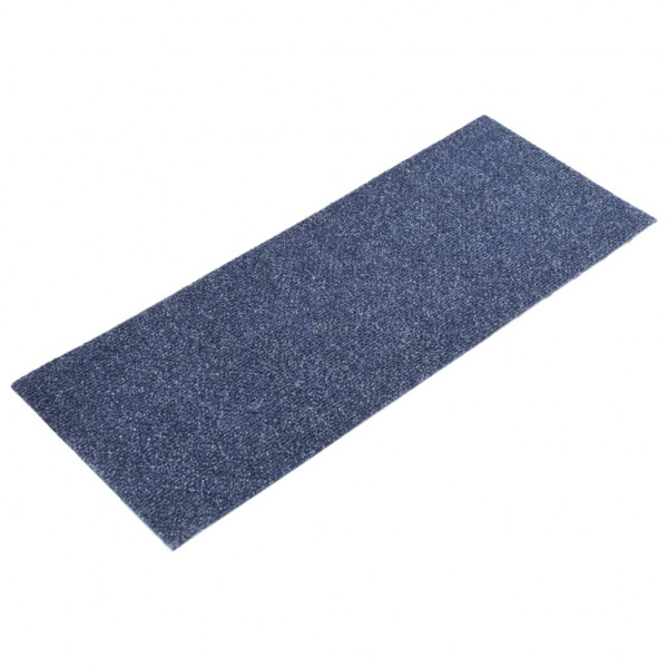 Tapetes de escada autoadesivos 15 peças 60x25 cm cinza azul retangular M 2