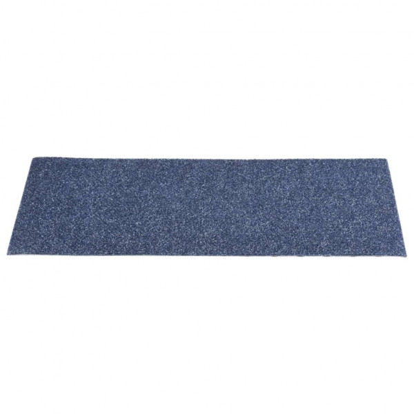 Tapetes de escada autoadesivos 15 peças 60x25 cm cinza azul retangular M 3