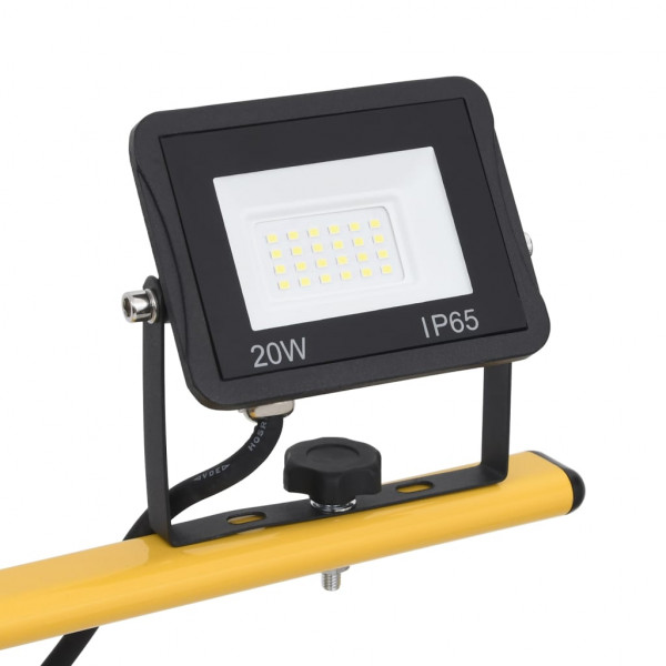 Foco LED con trípode 2x20 W blanco frío M 4