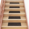 Alfombrilla autoadhesiva escalera 15 uds marrón oscuro 60x25 cm 1