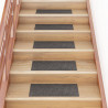 Alfombrilla autoadhesiva escalera 15 uds gris marrón 60x25 cm 1