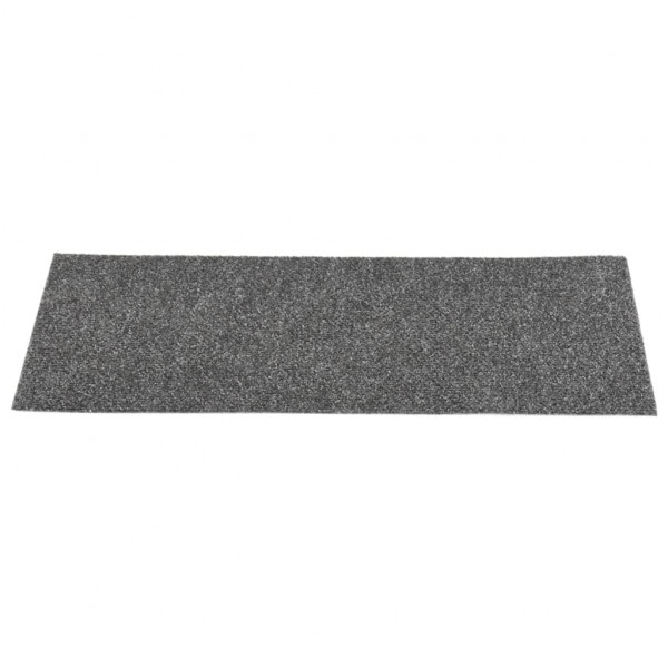 Alfombrilla autoadhesiva escalera 15 uds gris marrón 60x25 cm M 3