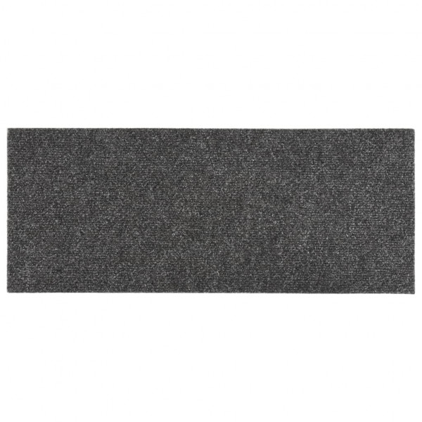 Alfombrilla autoadhesiva escalera 15 uds gris marrón 60x25 cm M 4