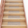Alfombrilla autoadhesiva escalera 15 uds crema 60x25 cm 1