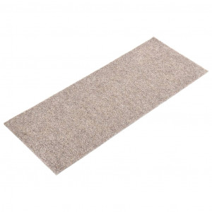 Alfombrilla autoadhesiva escalera 15 uds crema 60x25 cm H