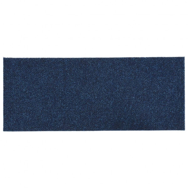 Tapetes de escada autoadesivos 15 peças 60x25 cm azul marinho retangular M 4
