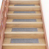 Alfombrilla autoadhesiva escalera 15 uds gris claro 76x20 cm 1