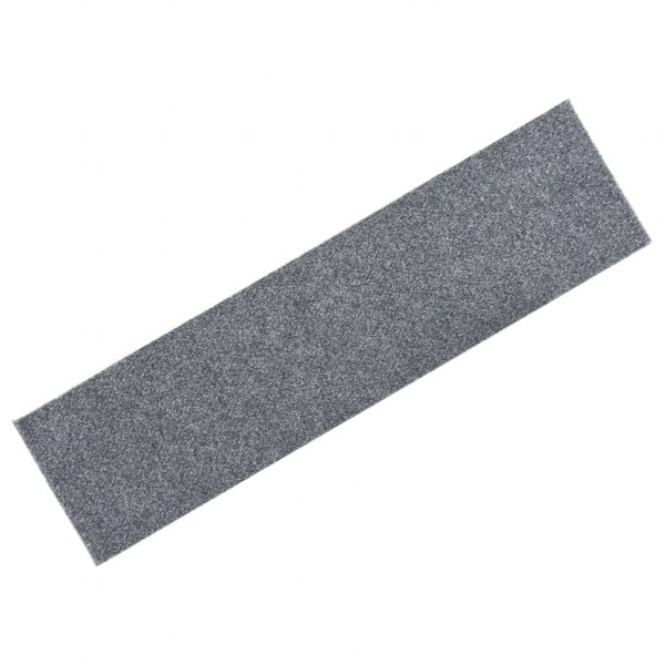 Tapetes de escada autoadesivos 15 peças 76x20 cm cinza claro retangulares M 2