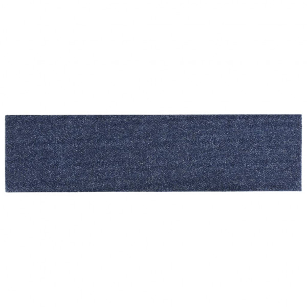 Tapetes de escada autoadesivos 15 peças 76x20 cm cinza azul retangular M 4