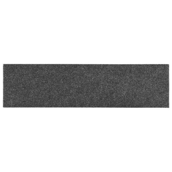 Tapetes de escada autoadesivos 15 peças 76x20 cm antracite retangulares M 4