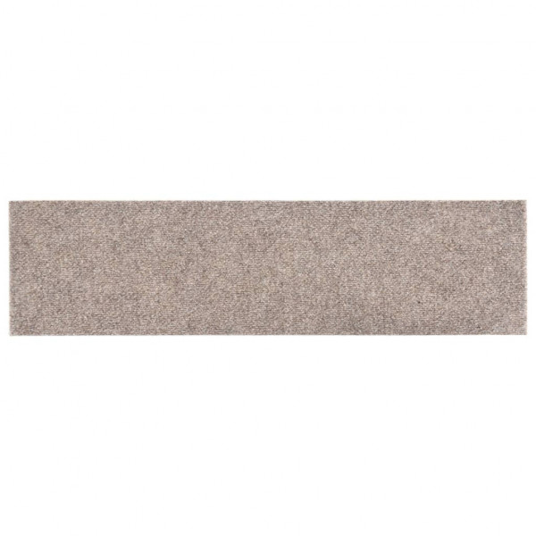 Tapetes de escada autoadesivos 15 peças 76x20 cm bege retangulares M 4