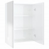 Armário espelhado p/ casa banho 60x15x75cm MDF branco brilhante 2
