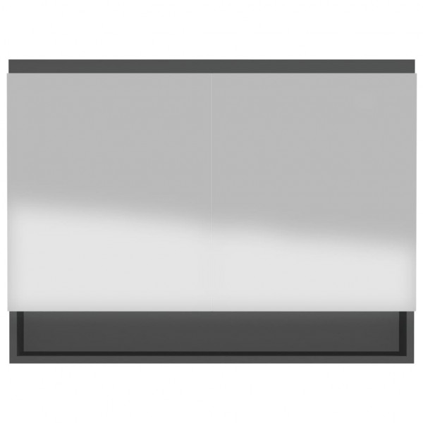 Armario de baño con espejo MDF gris antracita 80x15x60 cm M 5