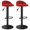 Bancos de bar 2 pcs veludo vermelho tinto 2