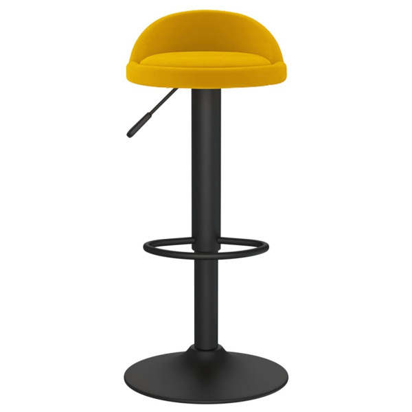 Bancos de bar 2 pcs veludo amarelo M 4