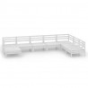 Juego de muebles de jardín 8 piezas madera maciza pino blanco 2