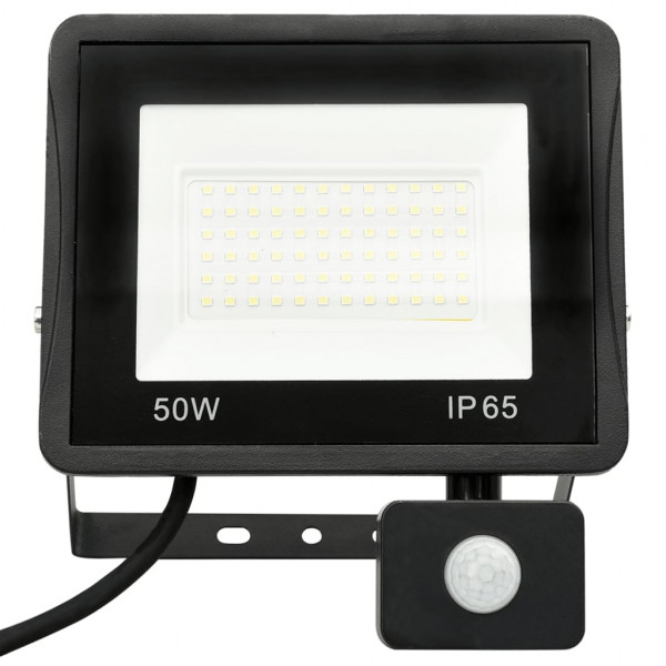 Foco LED con sensor 50 W blanco cálido M 4