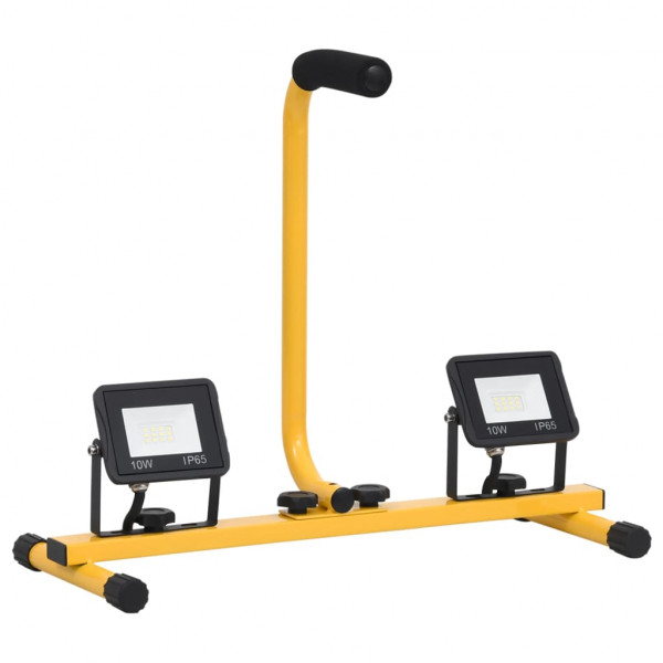 Foco LED con asa 2x10 W blanco cálido M 4